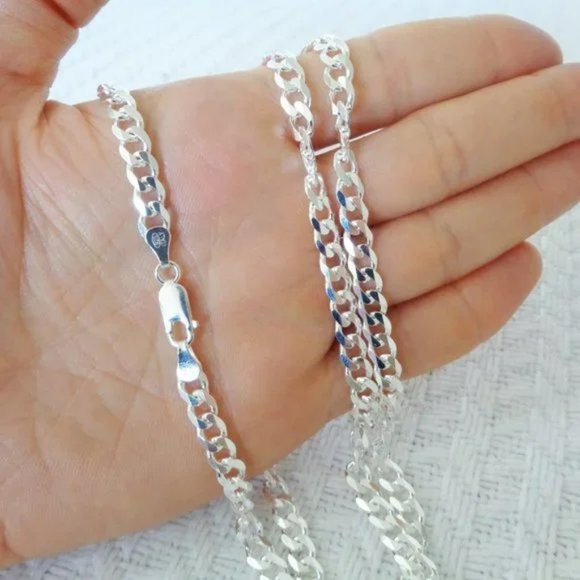 Twisted Mens Cuban Curb Chain 26 inch, 5.7mm Thick High Quality ITALY Necklace - Picture 3 of 6